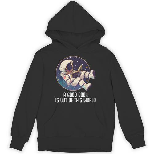 Good Book Is Out Of This World Astronaut Space Unisex Hoodie - Bookorys UK