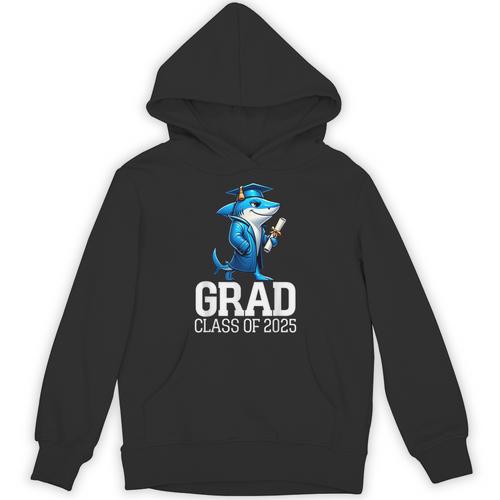 Grad Class Of 2025 Boys Shark Graduation Graduated Unisex Hoodie - Best Gift Smart