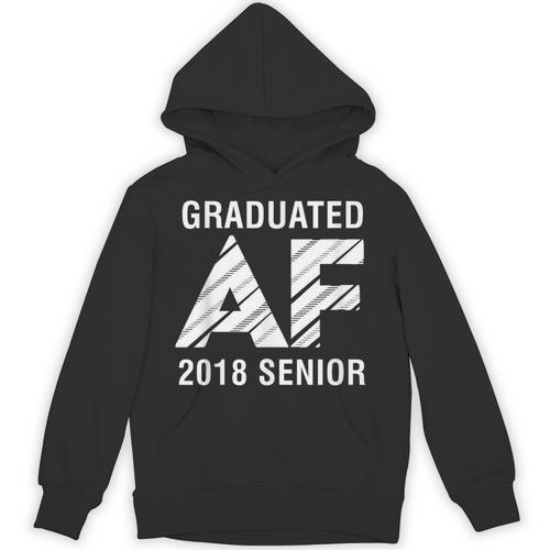Graduated AF 2018 Senior Graduation Shirt Unisex Hoodie - Best Gift Smart