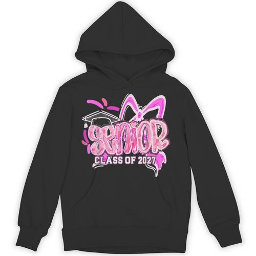 Graduation 2027 Senior 2027 Class Of 2027 Coquette Pink Girl Unisex Hoodie - Best Gift Smart