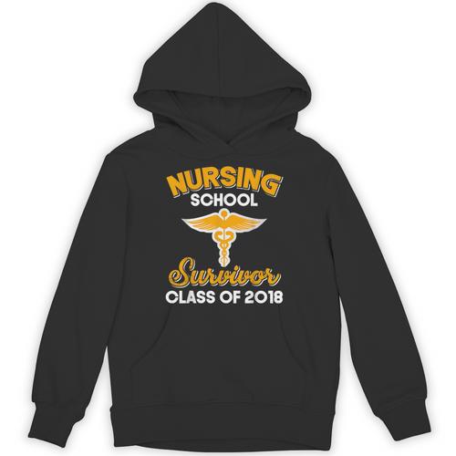 Graduation Shirt Nursing School Survivor Class Of 2018 Tee Unisex Hoodie - Best Gift Smart