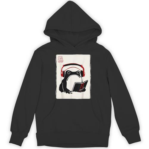 Grumpy Frog Books Music Kawaii Ink Japanese Unisex Hoodie - Bookorys DE