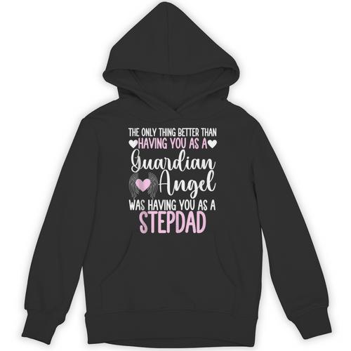 Guardian Angel Memorial In Memory Of Stepdad Stepfather Dad Unisex Hoodie - Easessy