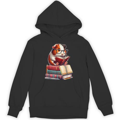 Guinea Pig Reading Books Matching Bookworm Readers Librarian Unisex Hoodie - Bookorys AU