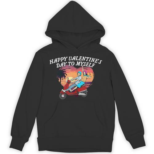 Happy Valentines Day To Myself Introvert Humor Unisex Hoodie - Raresse