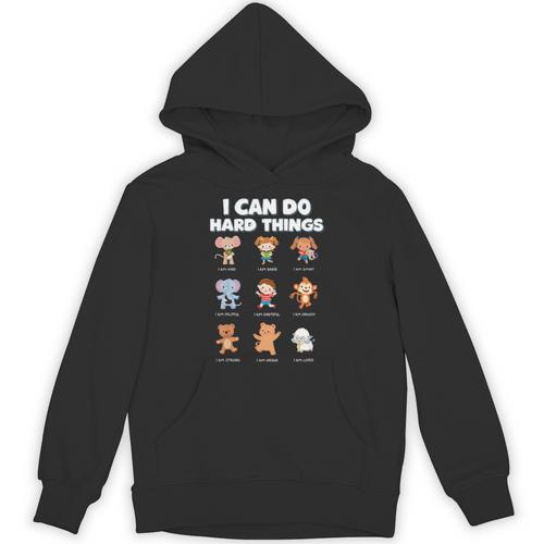I Can Do Hard Things Children's Book Characters Unisex Hoodie - Bookorys CA
