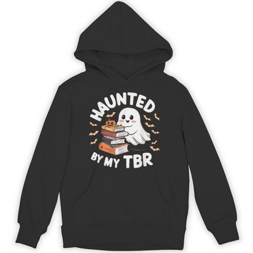 Haunted By My TBR Cute Ghost Book Reading Teacher Halloween Unisex Hoodie - Bookorys