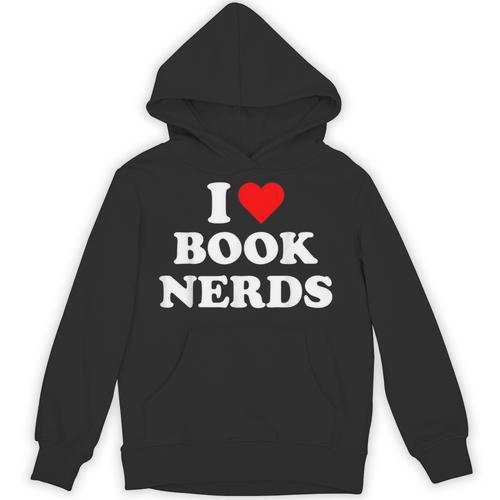 I Heart Book Nerds Book Readers Cute Unisex Hoodie - Bookorys DE