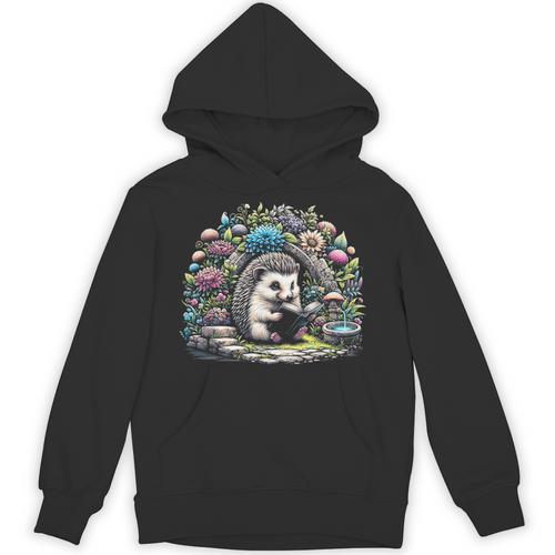 Hedgehog Reading Book Lake Scenery Reading Unisex Hoodie - Bookorys DE