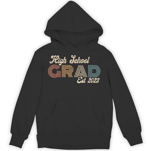 High School Grad 2023 Class Of 2023 Retro Graduation Done Unisex Hoodie - Best Gift Smart