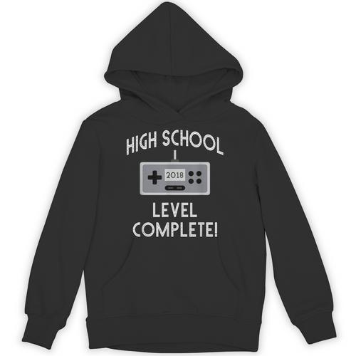 High School Graduation Shirt Level Complete Video Gamer Unisex Hoodie - Best Gift Smart