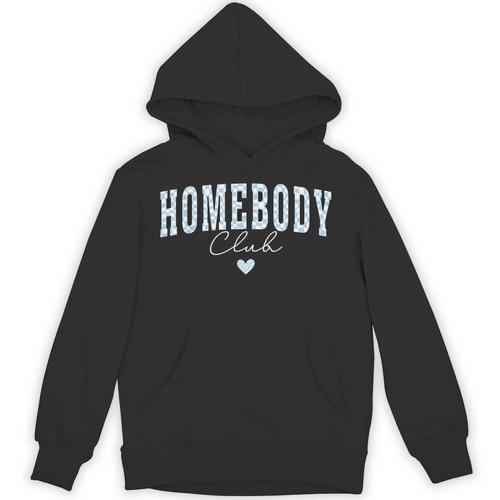 Homebody Club Checkerboard Introvert Self Growth Work Home Unisex Hoodie - Raresse