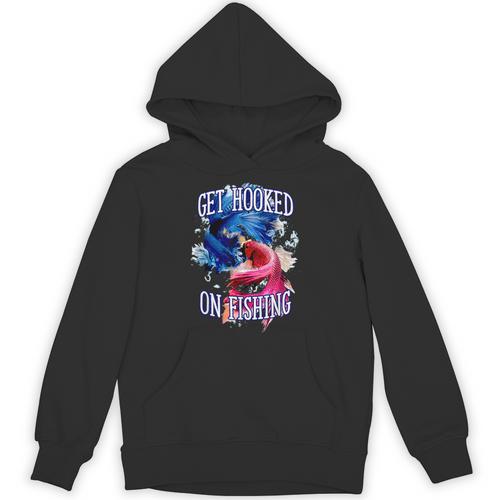 Hooked On Fishing Introvert Sayings Antisocial Quotes Unisex Hoodie - Raresse