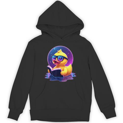 Humor Rubber Duck Reading Book Unisex Hoodie - Bookorys