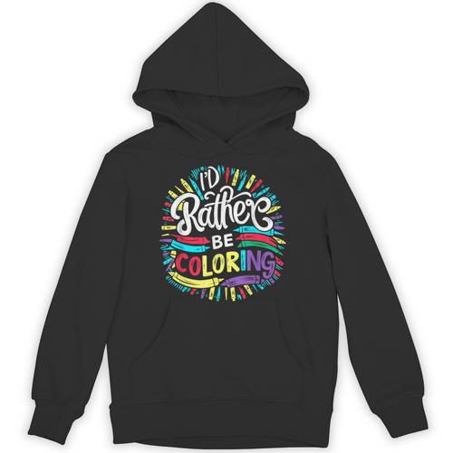 I'd Rather Be Coloring Books Color Drawing Book Unisex Hoodie - Bookorys CA