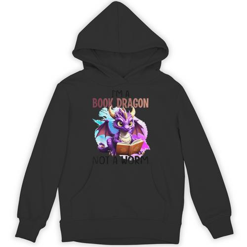 I'm A Book Dragon Not A Worm Unisex Hoodie - Bookorys AU