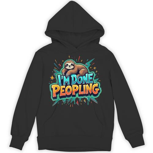 I'm Done Peopling Introvert Sloth Unisex Hoodie - Raresse