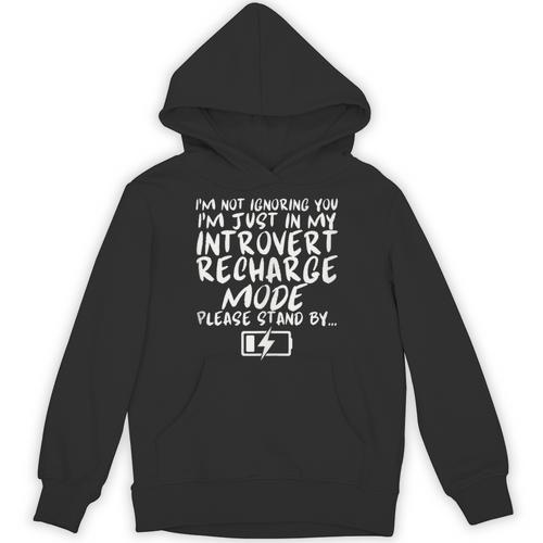I'm Not Ignoring You I'm Just In My Introvert Recharge Mode Unisex Hoodie - Raresse