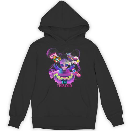 I’m This Old Retro 80s Nostalgia Alien Unisex Hoodie - Figerry