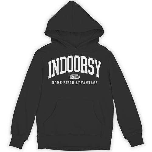 Indoorsy Vintage Varsity Style Introvert Unisex Hoodie - Raresse