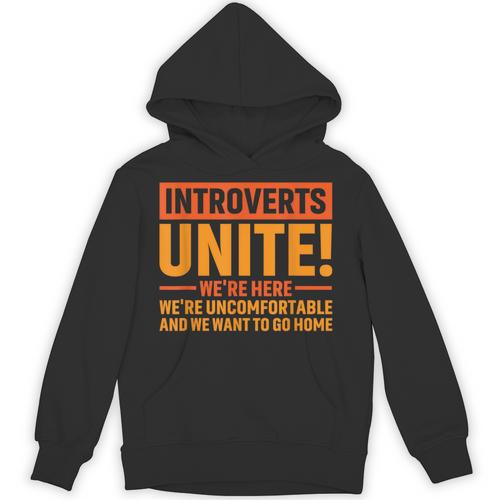 Introvert Antisocial Sarcasm Introverts Unite Anti Social Unisex Hoodie - Raresse