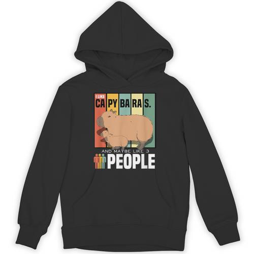 Introvert Capybara Rodent Animal Lover Antisocial Retro Unisex Hoodie - Raresse
