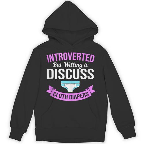 Introvert Hippie Mom Cloth Diapers Crunchy Mama Unisex Hoodie - Raresse