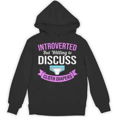 Introvert Hippie Mom Cloth Diapers Crunchy Mama Unisex Hoodie - Raresse