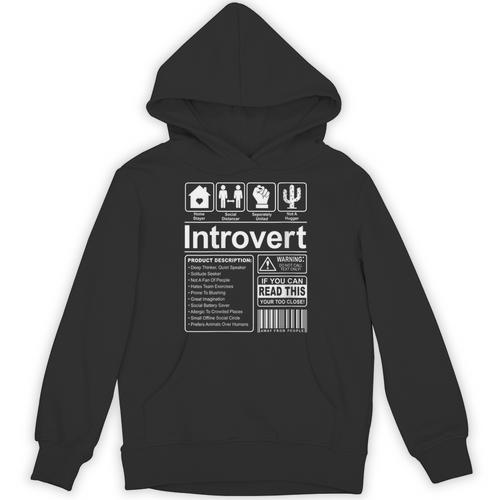 Introvert Label Antisocial Loner Socially Awkward Unisex Hoodie - Raresse