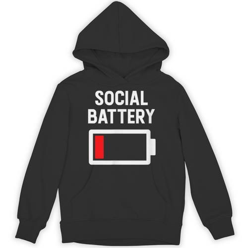 Introvert Low Social Battery Level Anti Social People Unisex Hoodie - Raresse