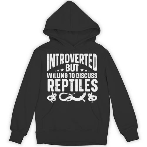 Introvert Quotes Introverted But Willing To Discuss Reptiles Unisex Hoodie - Raresse