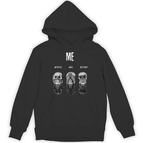 Introvert Relaxation Me Myself And Silence Skulls Unisex Hoodie - Raresse
