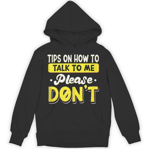 Introvert Tips On How To Talk To Me Please Don't Antisocial Unisex Hoodie - Raresse
