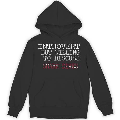 Introvert But Willing To Discuss Shark Dives Scuba Diving Unisex Hoodie - Raresse