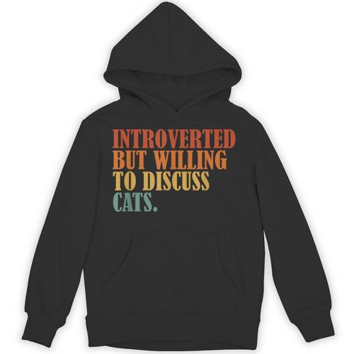 Introverted But Willing To Discuss Cats Introvert Unisex Hoodie - Raresse