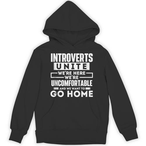Introverts Unite Quiet Observer Introverted Antisocial Unisex Hoodie - Raresse