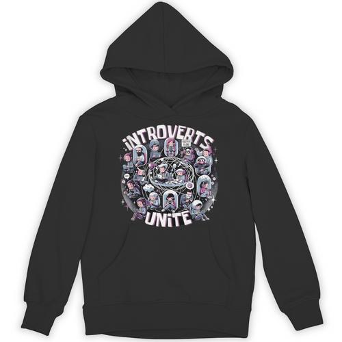 Introverts Unite Quirky Solitude Unisex Hoodie - Raresse