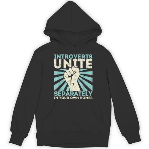 Introverts Unite Separately Introverted Antisocial Unisex Hoodie - Raresse