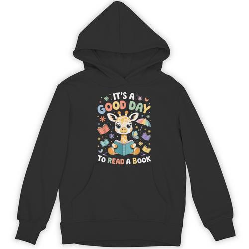 It's a Good Day To Read a Book Cute Giraffe Unisex Hoodie - Bookorys