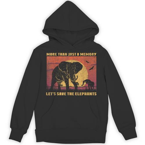 More Than Just A Memory Let's Save The Elephants Day Animal Unisex Hoodie - Easessy