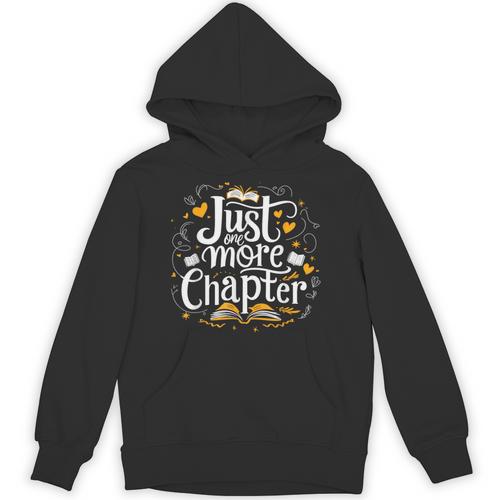 Just One More Chapter Bookish Book Reading Lover Heart Unisex Hoodie - Bookorys