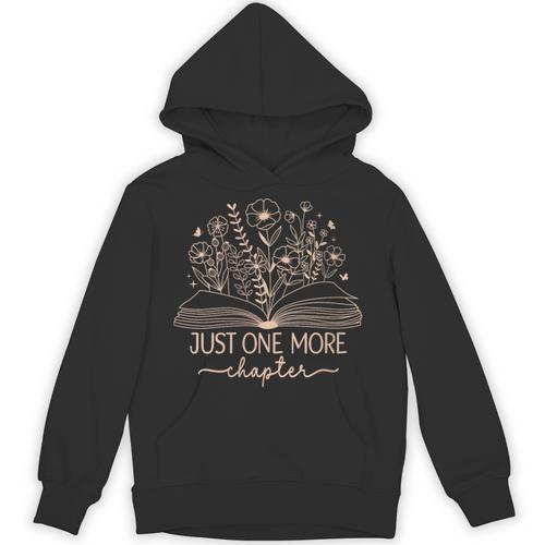Just One More Chapter Bookish Book Reading Teal Beige Unisex Hoodie - Bookorys