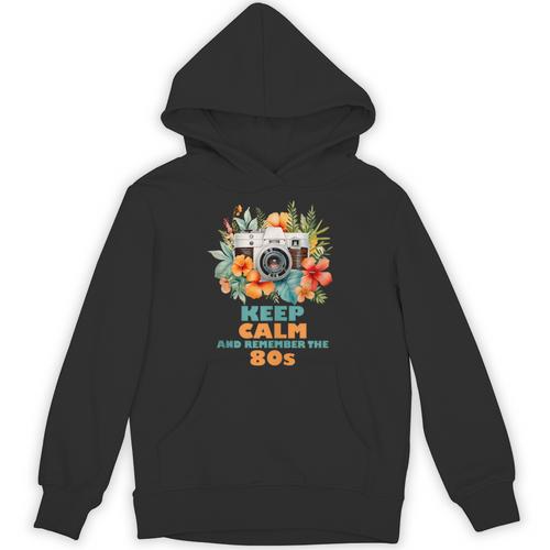 Keep Calm And Remember The 80s Retro Vintage Nostalgia Unisex Hoodie - Figerry