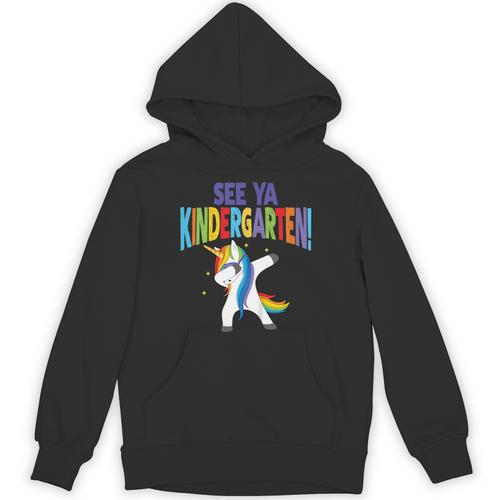 Kids Dabbing Unicorn Kindergarten Graduation See Ya Unisex Hoodie - Best Gift Smart