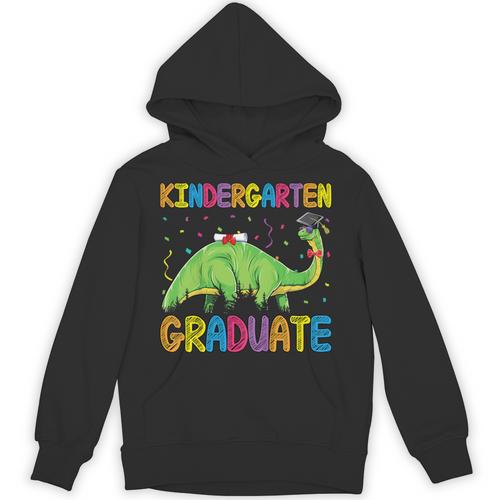 Kids Kindergarten Graduate Dinosaur Kindergarten Graduation Unisex Hoodie - Best Gift Smart