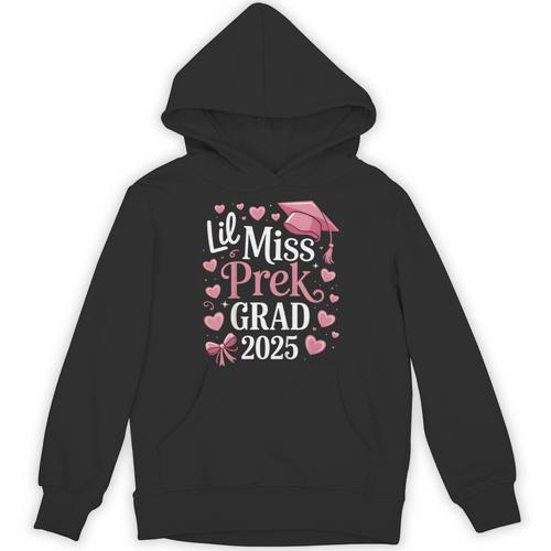 Kids Little Miss Pre-K Grad 2025 Preschool Girls Prek Graduation Unisex Hoodie - Best Gift Smart