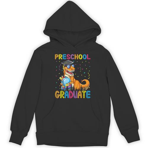 Kids Preschool Graduate Dinosaur Trex Preschool Graduation Unisex Hoodie - Best Gift Smart