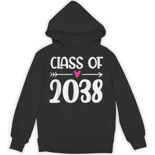 Kindergarten Class Of 2038 First Day School Graduation Girls Unisex Hoodie - Best Gift Smart