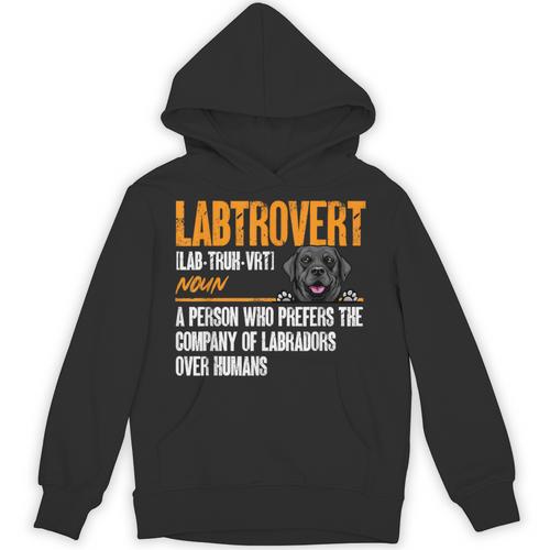 Labrador Retriever Labtrovert Definition Introvert Labrador Unisex Hoodie - Raresse