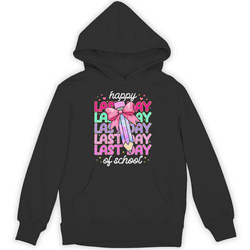 Last Day Of School Shirt Coquette Bow School Graduation Unisex Hoodie - Best Gift Smart